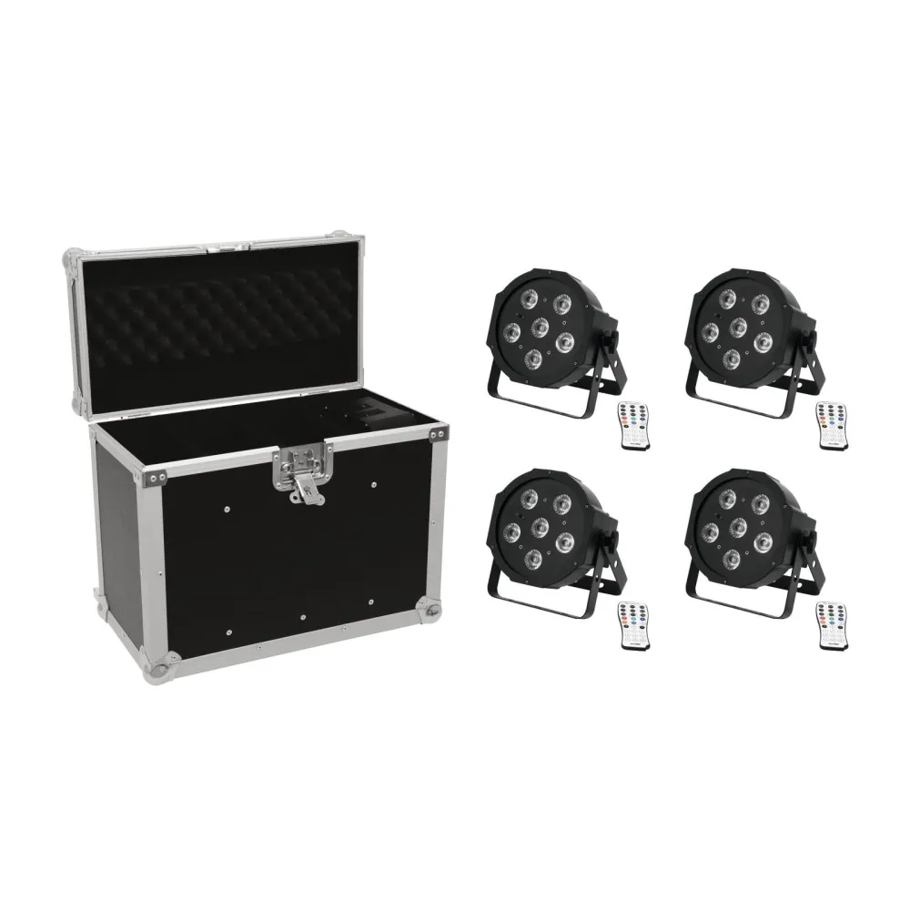 Eurolite Set 4x LED SLS-603 + Case EC-SL4M Größe M