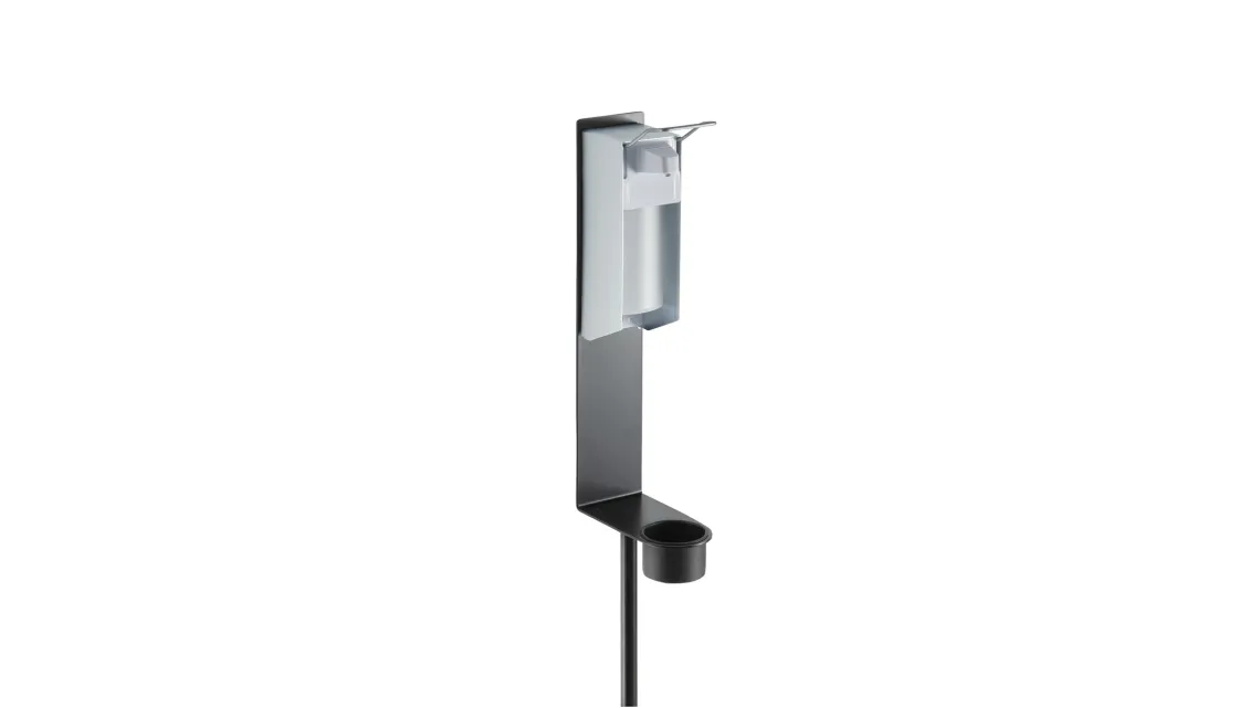 K&M 80328 Desinfektionsmittelständer m. Spender schwarz