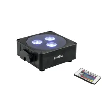 Eurolite Set AKKU 2x Flat Light 3 sw + Bar-6 + Ständer
