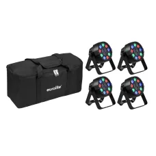 Eurolite Set 4x AKKU Mini PARty RGBW Spot MK2 + Tasche