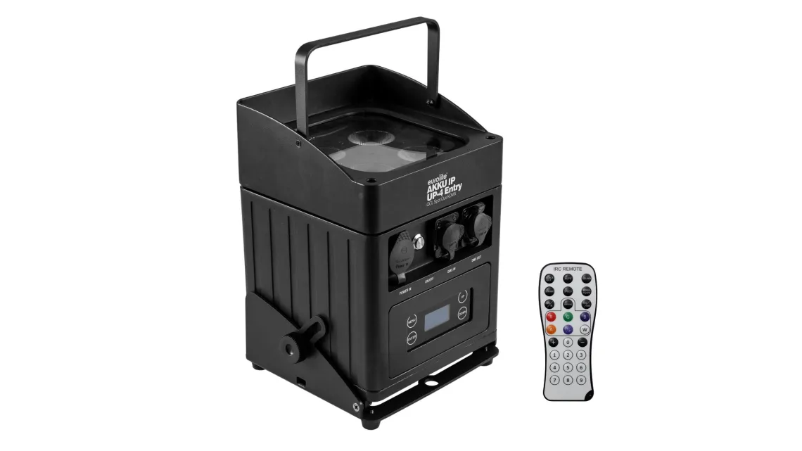 Eurolite Set 4x AKKU UP-4 Entry QCL Spot QuickDMX + Case 