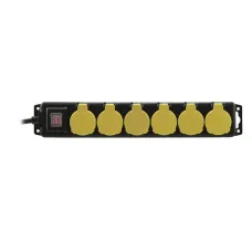 Eurolite Steckdosenleiste 6-fach IP44 sw 5m