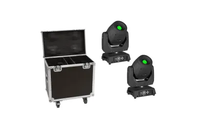 Eurolite 2x TMH-S180 Spot Moving Head Bundle Set mit Case