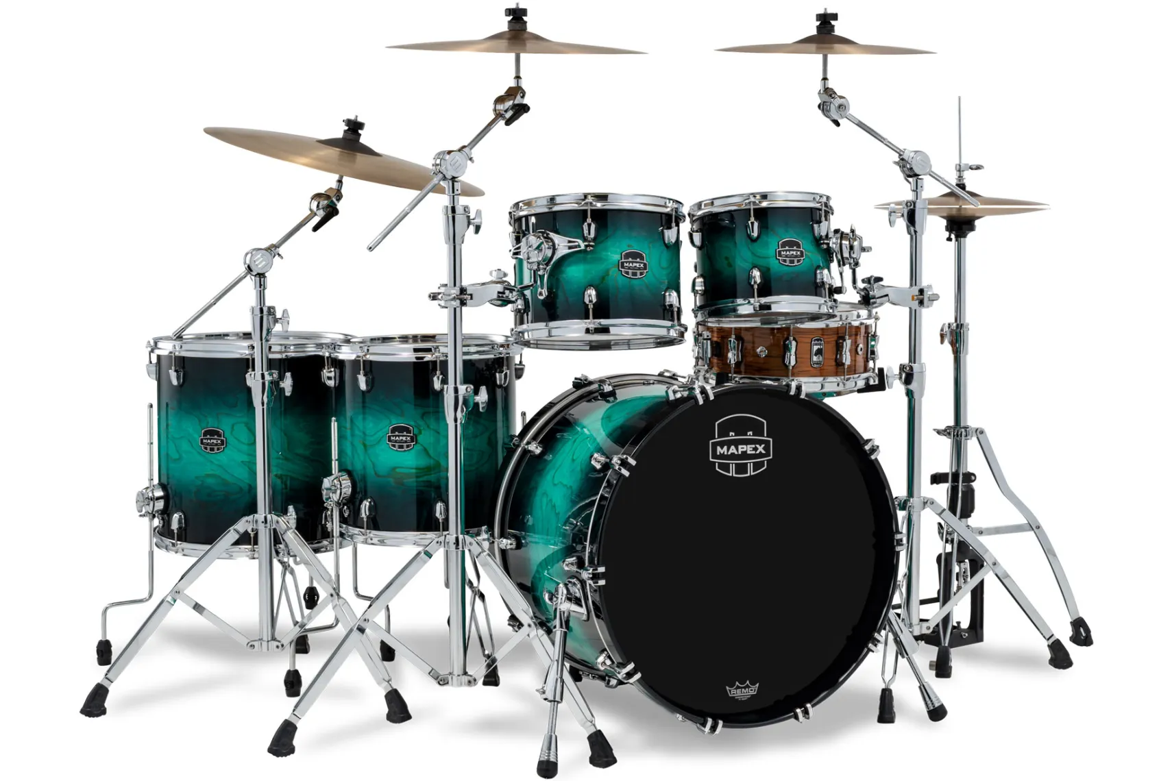 Mapex Saturn VI Studioease Shellset Marine Teal Burst