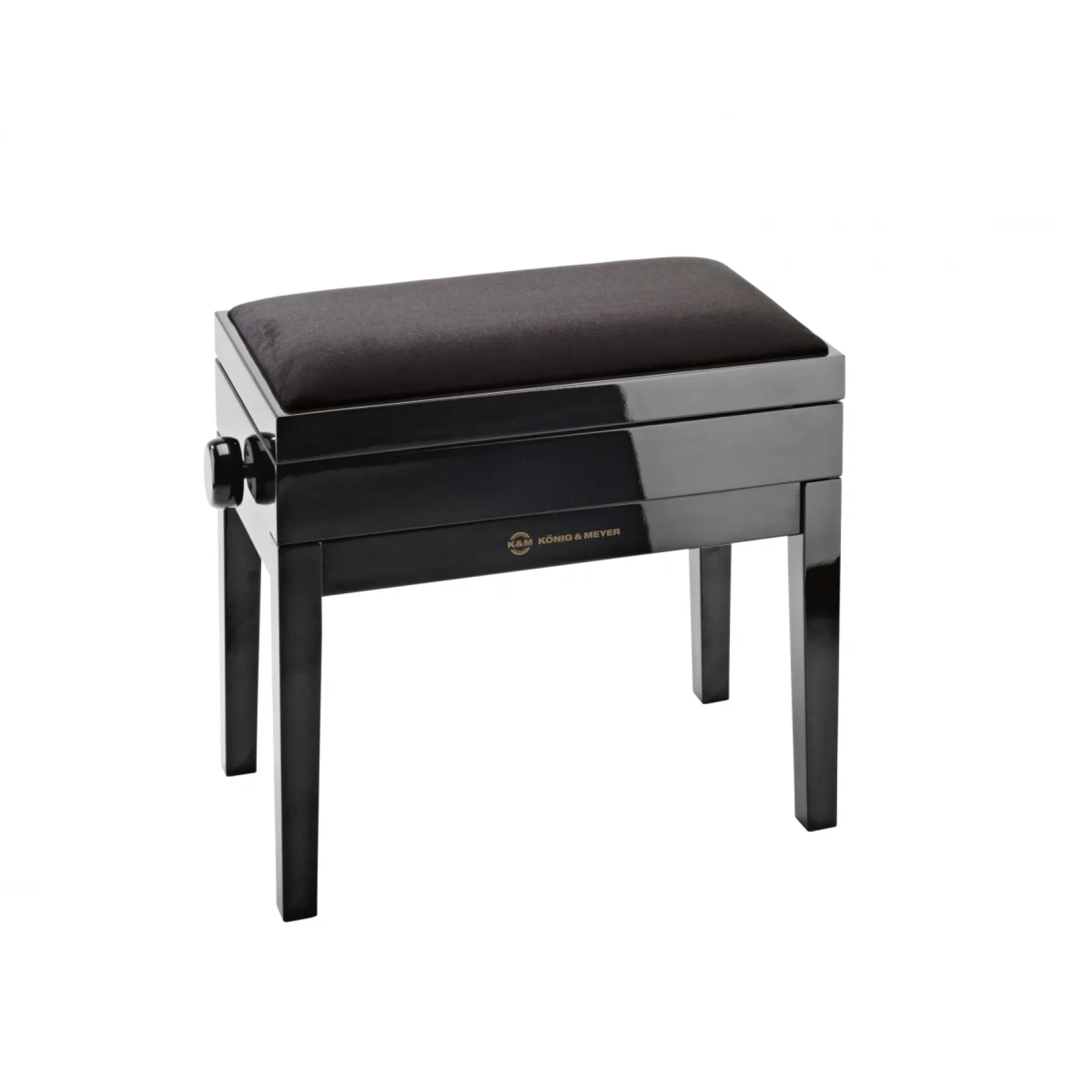 K&M 13950 Klavierbank mit Notenfach - Bank schwarz poli