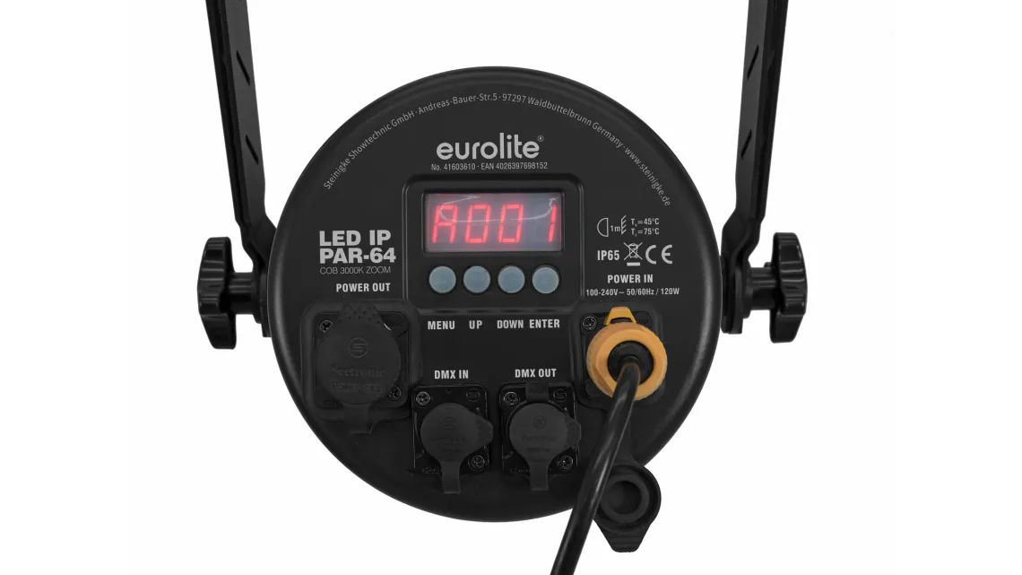 Eurolite LED IP PAR-64 COB 3000K 100W Zoom sw