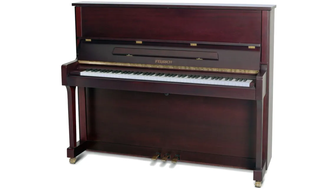 Feurich Piano Universal 122 Bordeaux satiniert