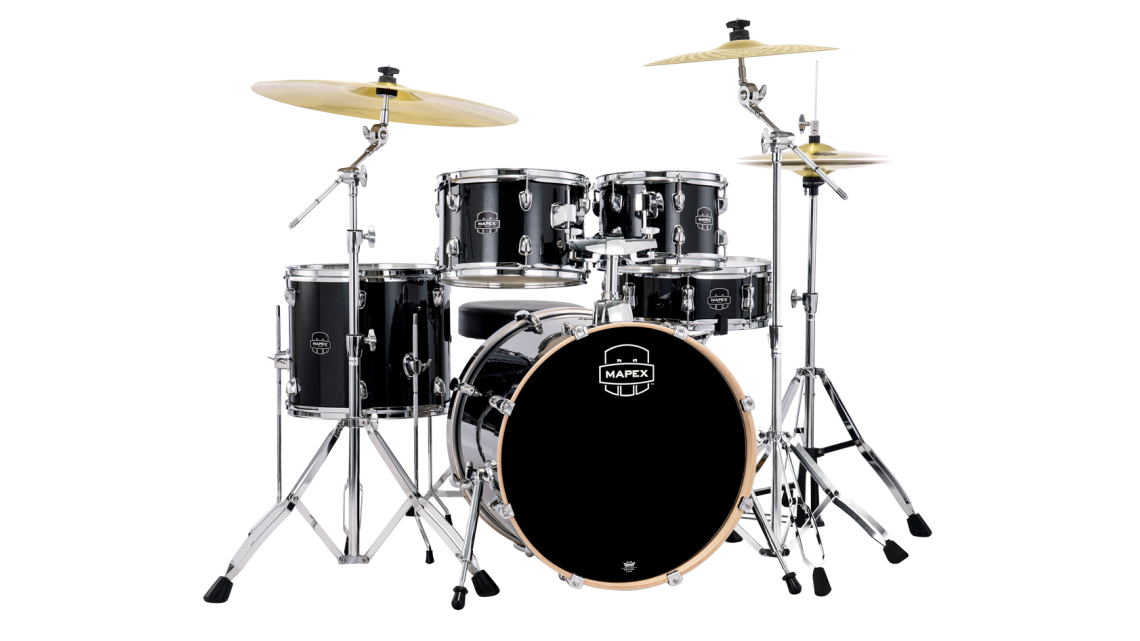 Mapex Venus Fusion Drumset Black Galaxy Sparkle VH