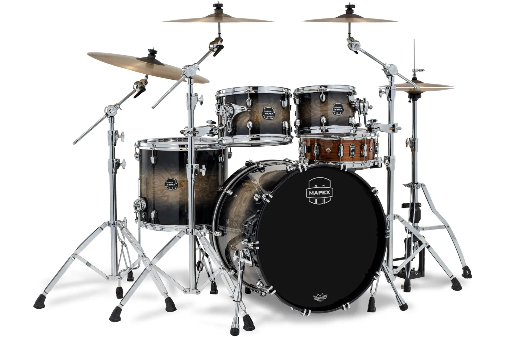 Mapex Saturn VI Stage Shellset Black Ink Burst