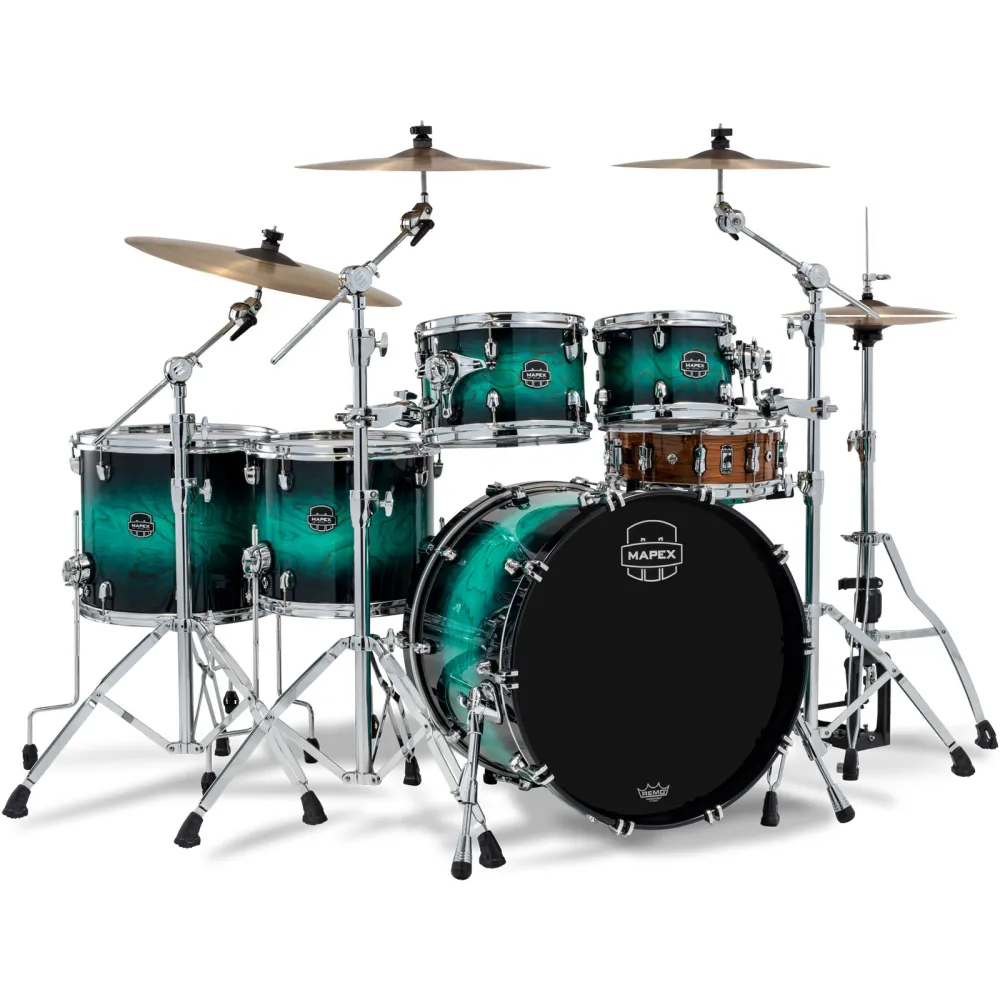 Mapex Saturn VI Stage+ Shellset Marine Teal Burst