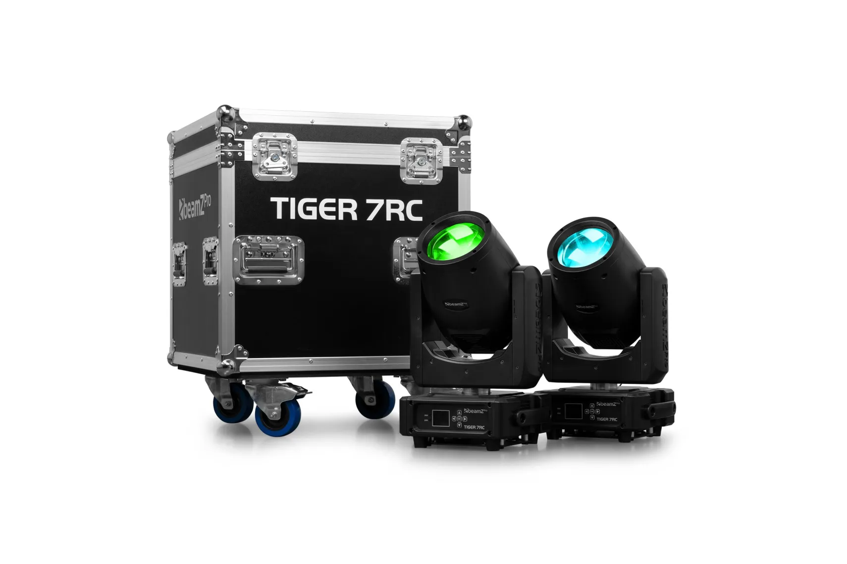 beamZPro Tiger 7RC 230W Beam Moving Head, 2 Stück im Flightcase