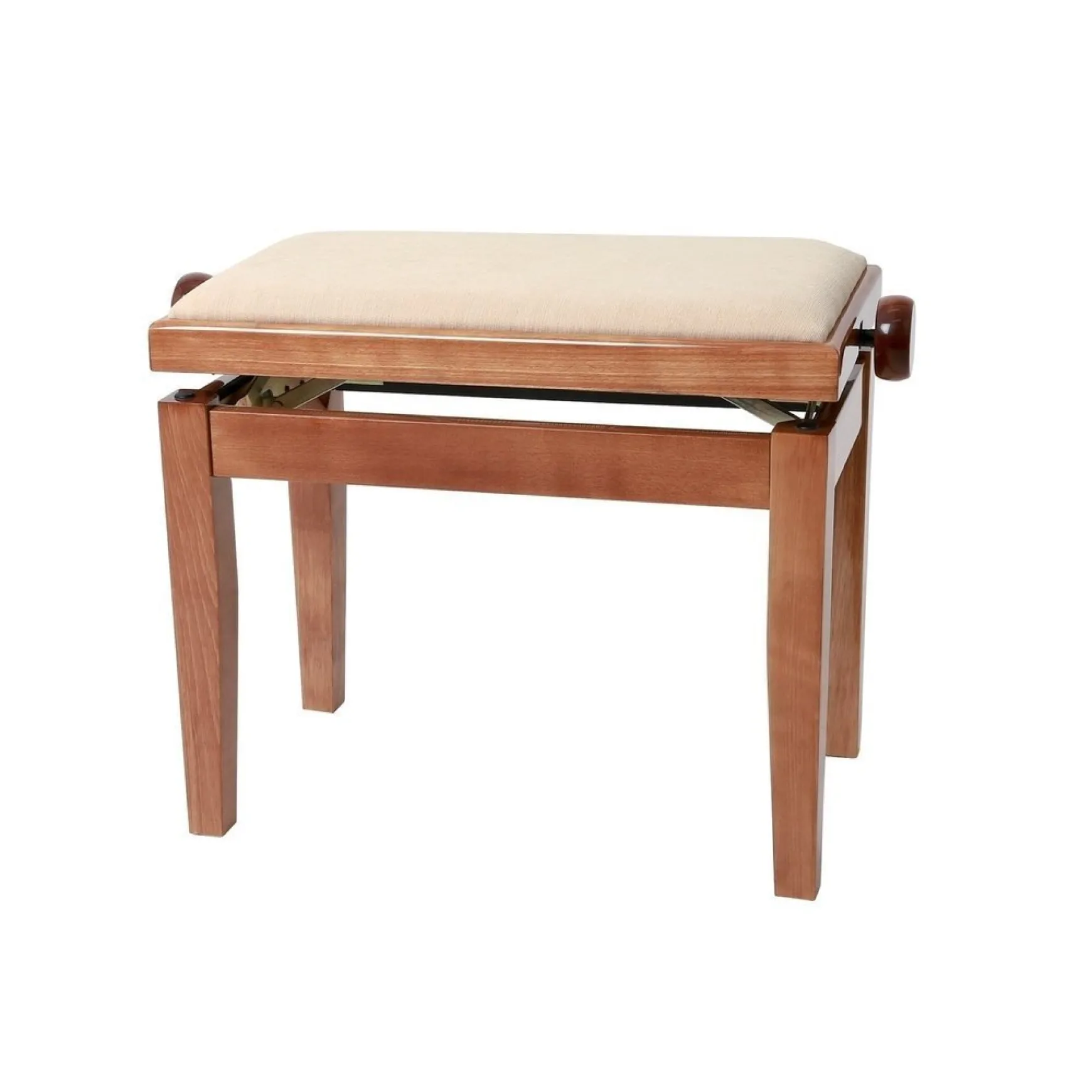 Gewa Klavierbank Deluxe Kirsch hochglanz Bezug beige