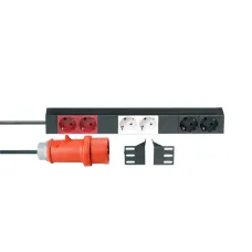 Adam Hall Stromverteiler 19'' 1 HE mit 3 getrennten Str