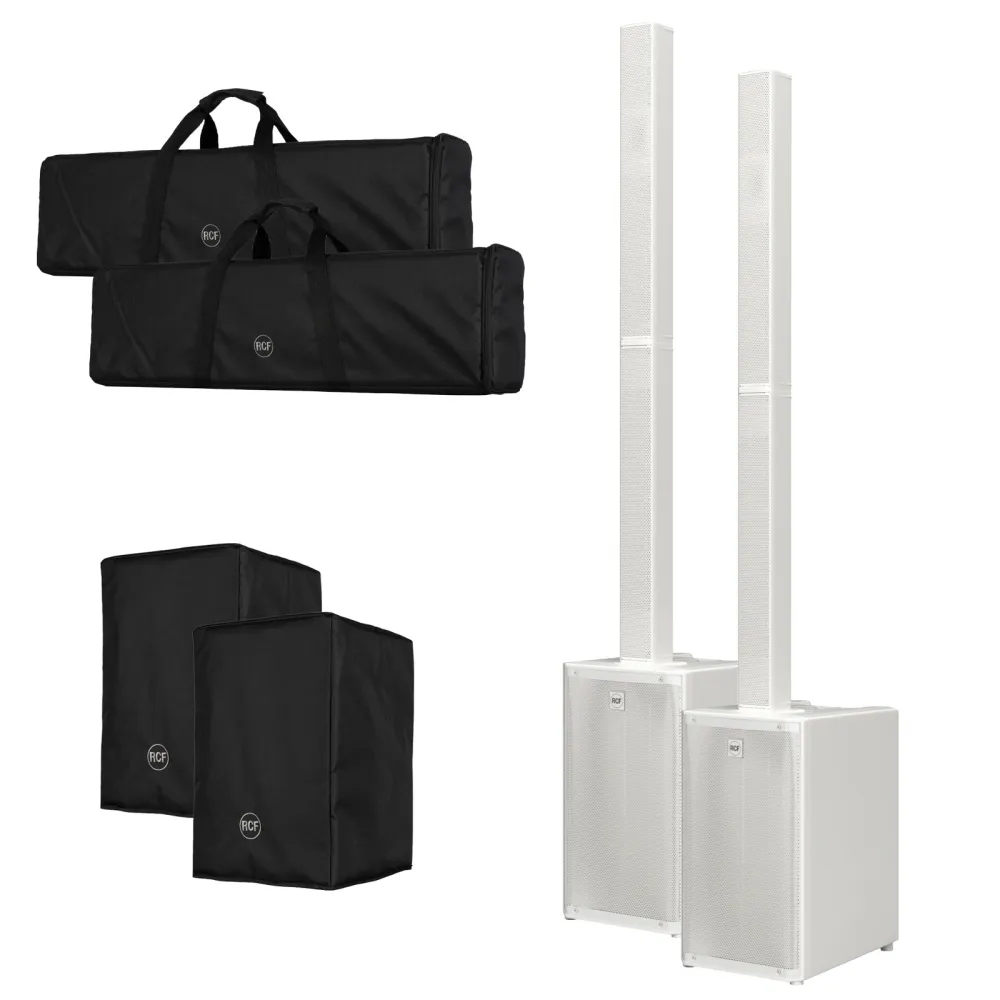RCF EVOX J11 Stereo Bundle Set weiß mit Taschen