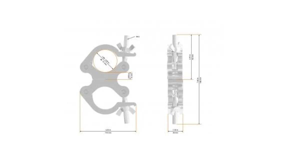 Global Truss 5025 Slim Swivel Coupler 30mm