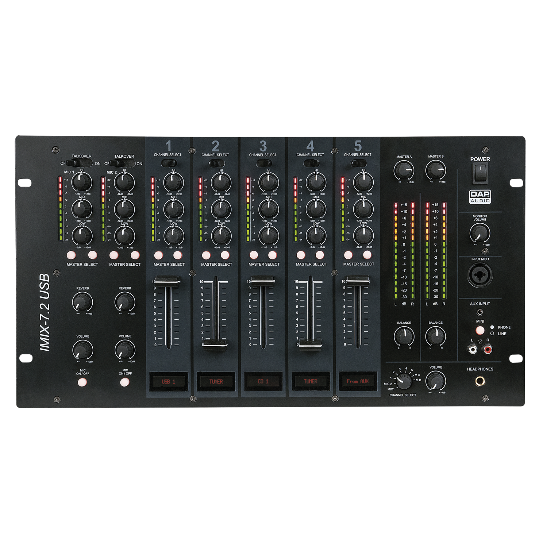DAP-Audio IMIX-7.2 USB Mixer 6HE