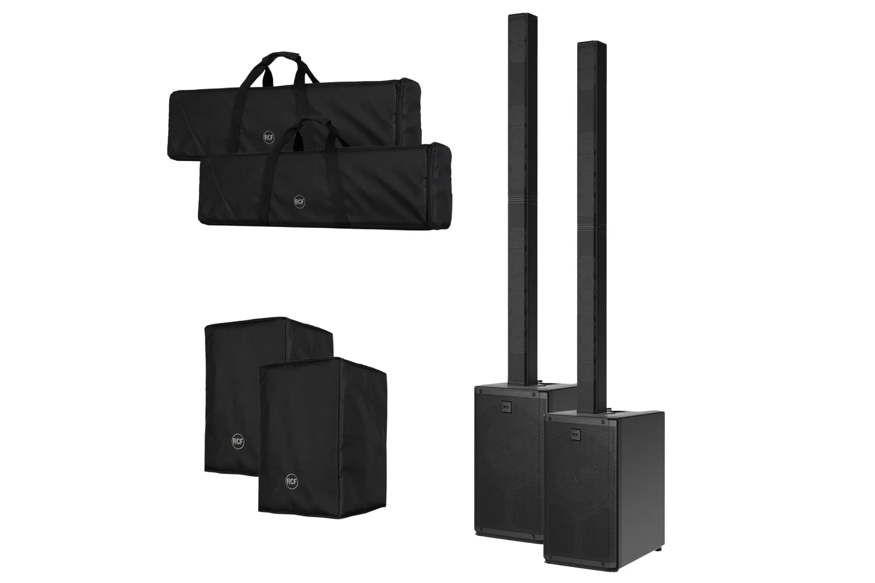 RCF EVOX J11 Stereo Bundle Set schwarz mit Taschen