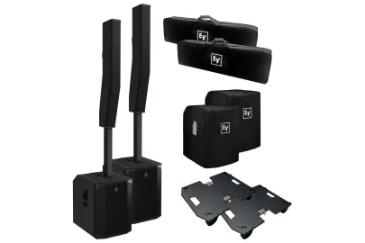 EV Evolve 70 Stereo Bundle Set schwarz mit Rollbrettern