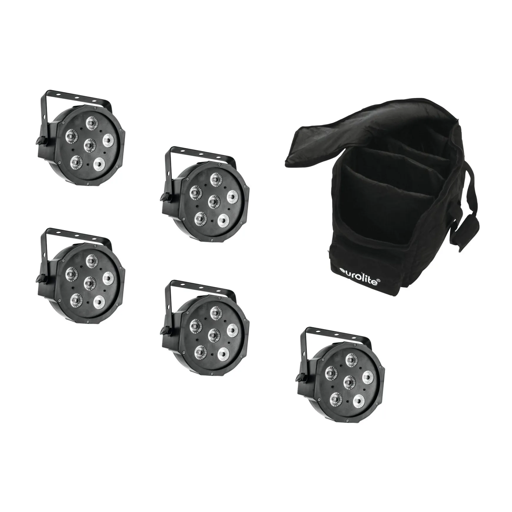 Eurolite Set 5x LED SLS-6 TCL Spot + Soft-Bag