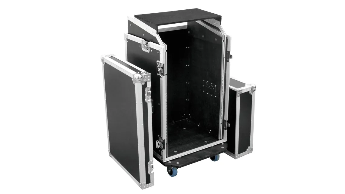 Roadinger Spezial-Kombi-Case LS5 Laptop-Rack, 17HE