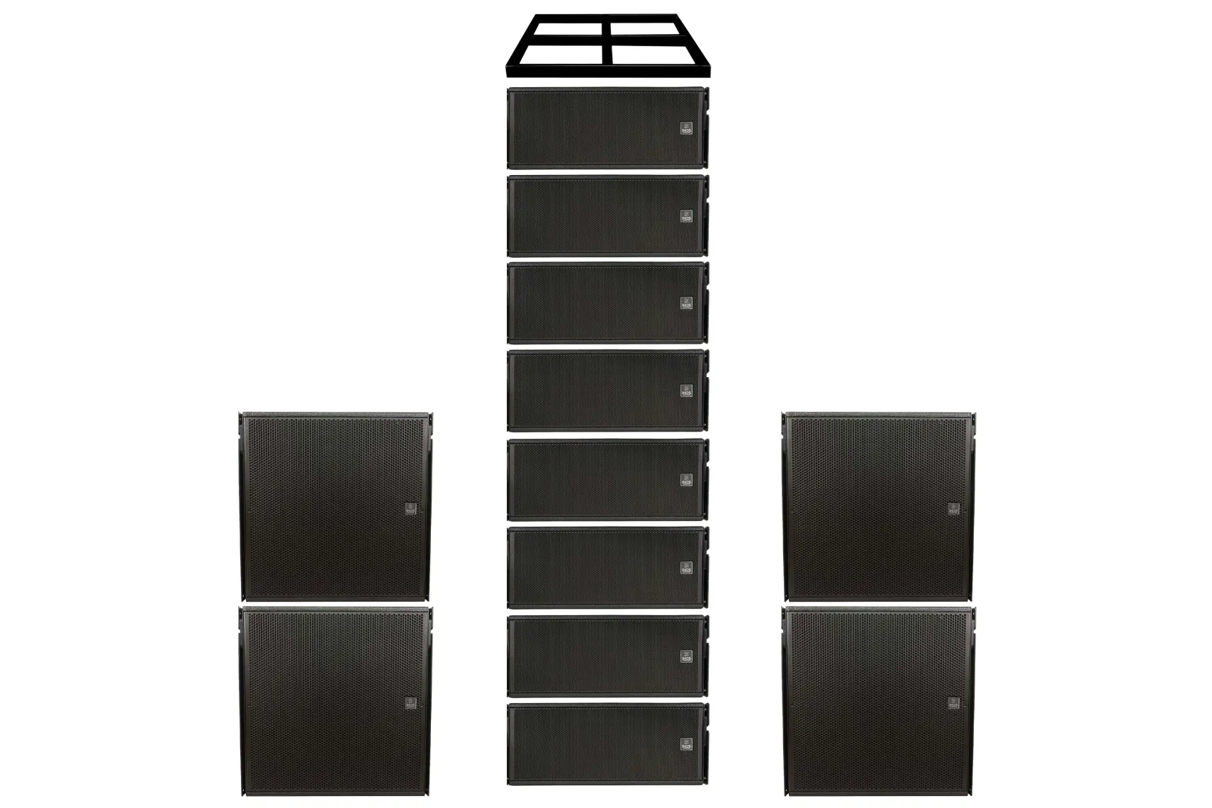 Ihos DILOS System 4 Aktiv Line Array Bundle Set mit 8 Tops und 4 Subs