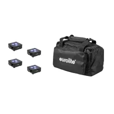Eurolite Set 4x AKKU Flat Light 3 sw + Soft-Bag