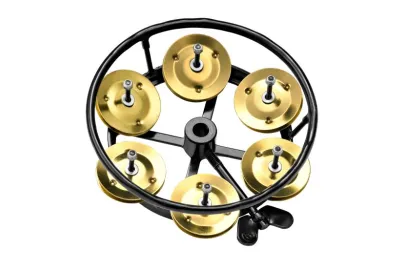 Meinl THH1B-BK Hi-Hat Tambourine, black, Brass Jingles