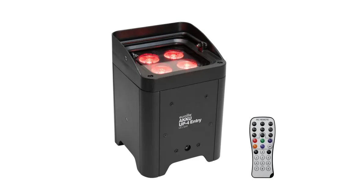 Eurolite Set 4x AKKU UP-4 Entry QCL Spot + Case