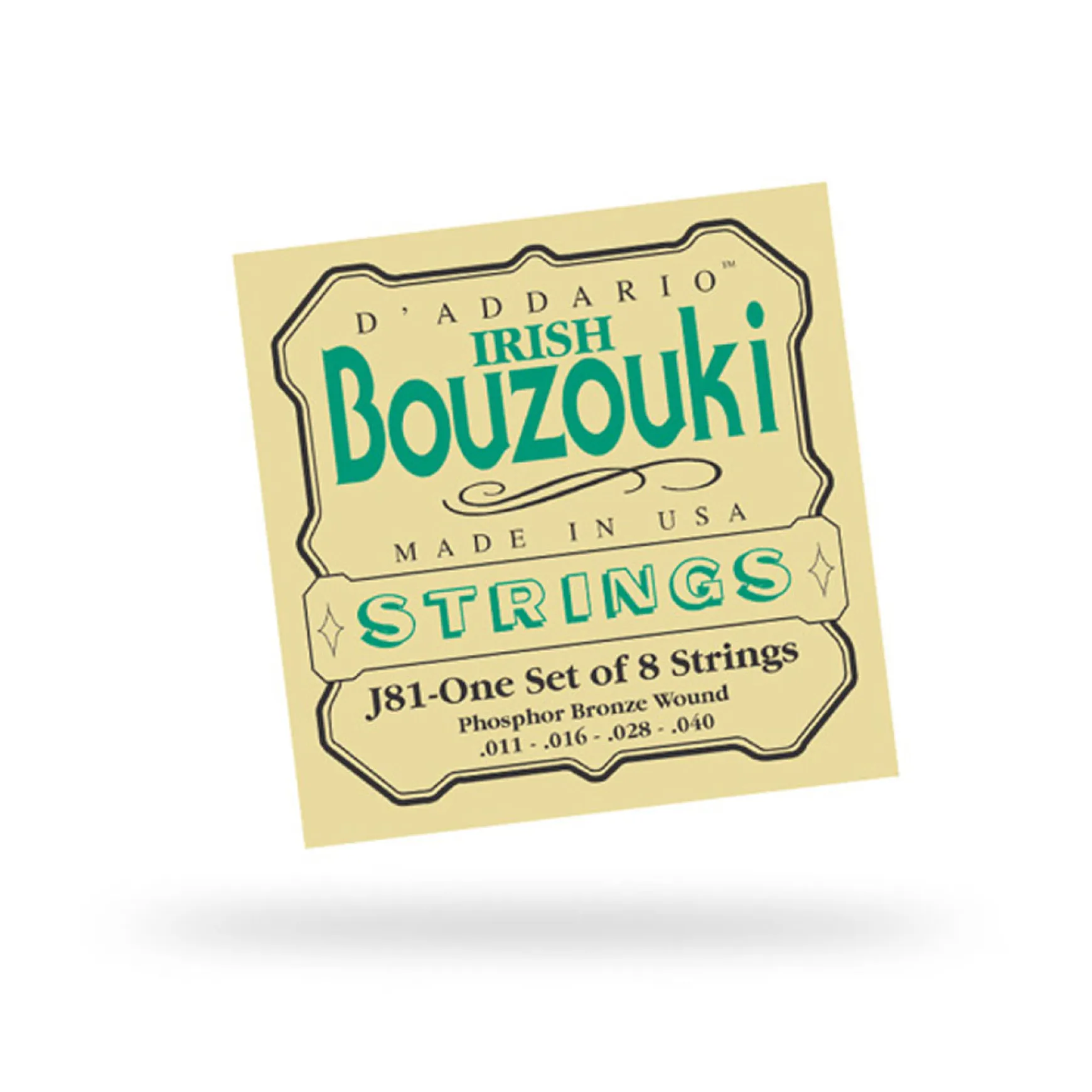 Daddario J81 Bouzouki-Irish Saitensatz mit Schlinge