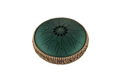 Meinl Sonic Energy Medium Octave Steel Tongue Drum 10" Dark Green