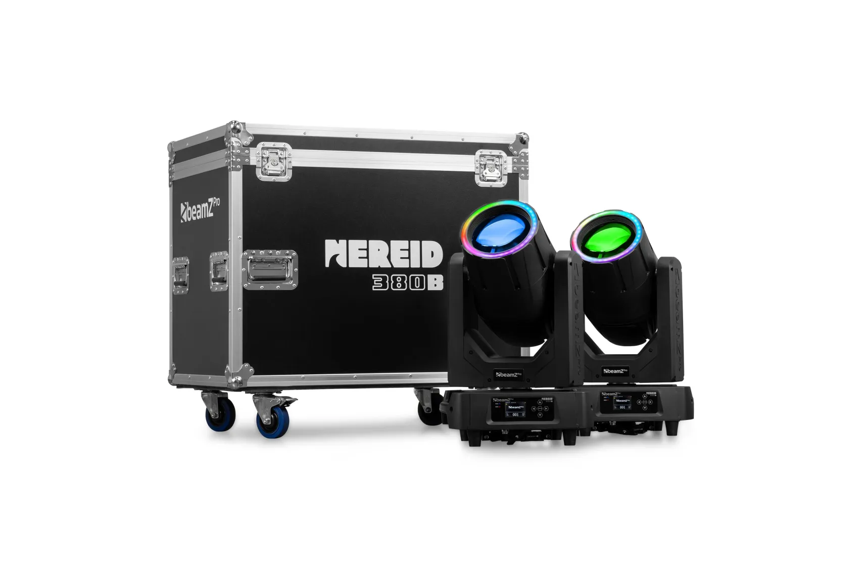 beamZPro Nereid380B Outdoor Moving Head Beam 2 Stück im Flightcase