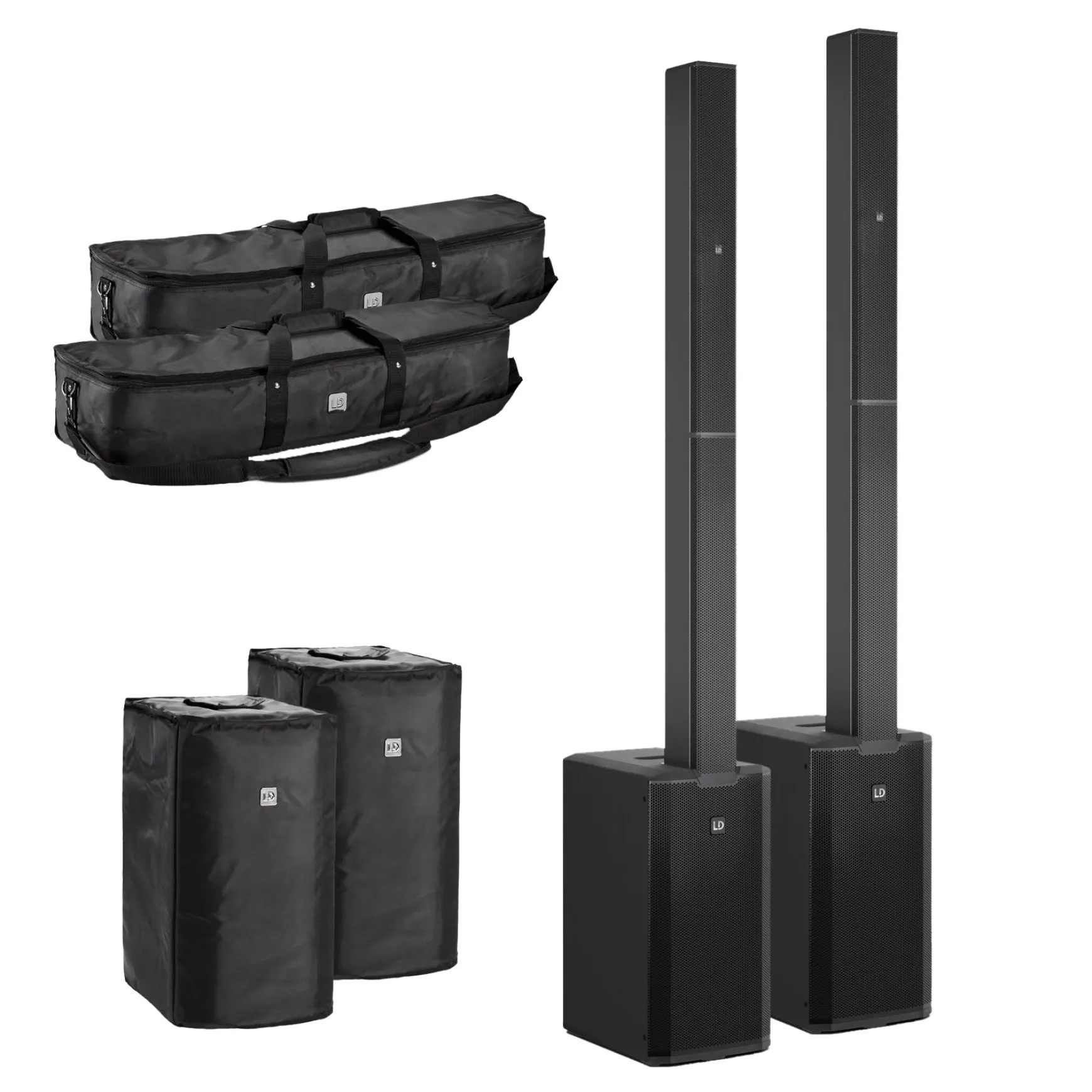 LD Systems MAUI 11 G3 DOUBLE-MIX Stereo Bundle schwarz + Taschen