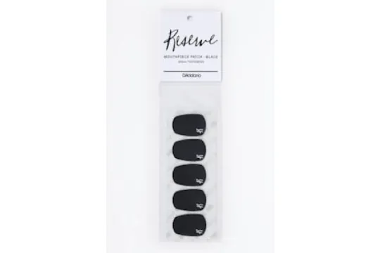 Rico RMP01B Reserve Mouthpiece Patch, Black, 5-Pack