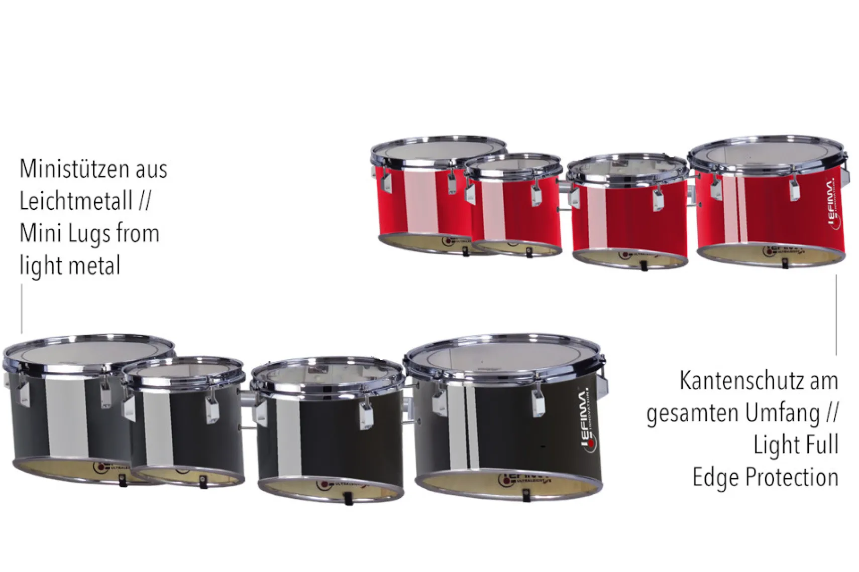 Lefima High-Tension TimpToms Quad 8", 10", 12",13"