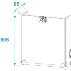 Roadinger Spezial-Kombi-Case Profi, 10HE mit Rollen