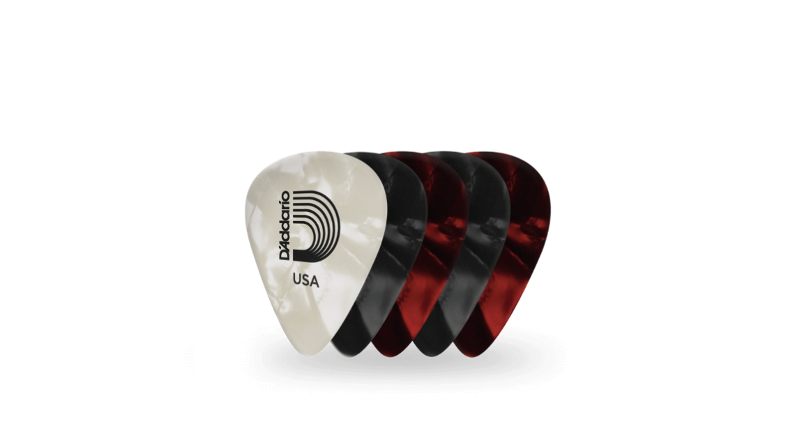 Daddario Pearl Celluloid-Plektren 25er-Packung