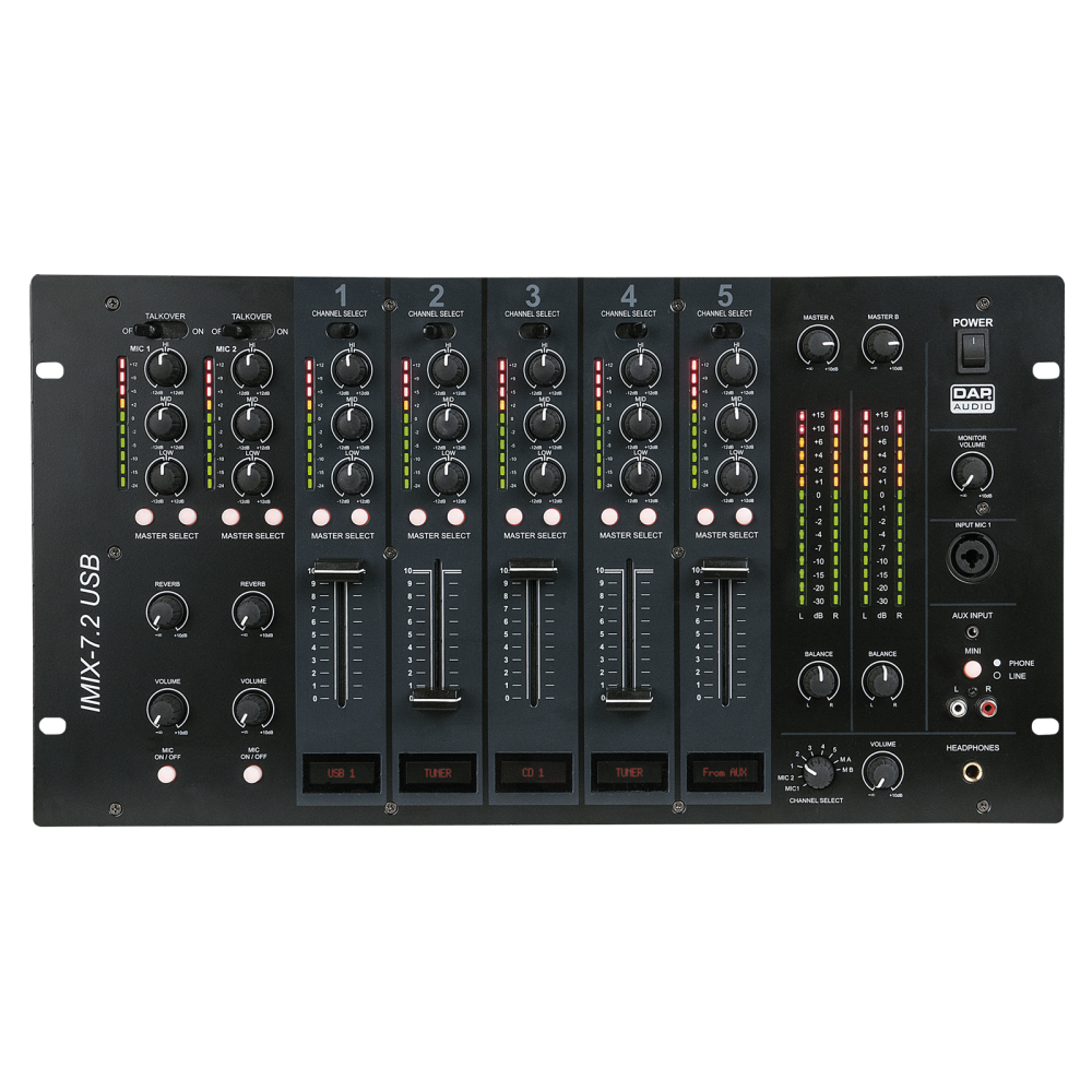 DAP-Audio IMIX-7.2 USB Mixer 6HE