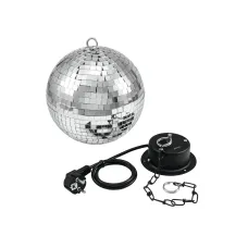 Eurolite Set Spiegelkugel 20cm mit Motor + LED PST-5 QCL Spot sw 
