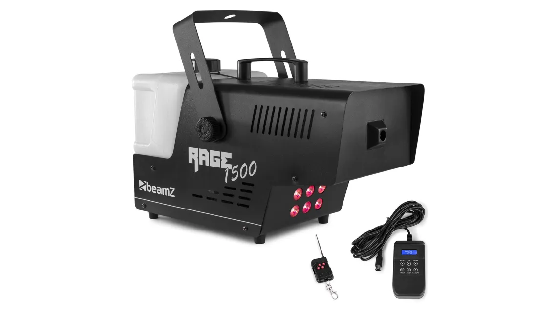 beamZ RAGE 1500LED Nebelmaschine DMX mitTimerController