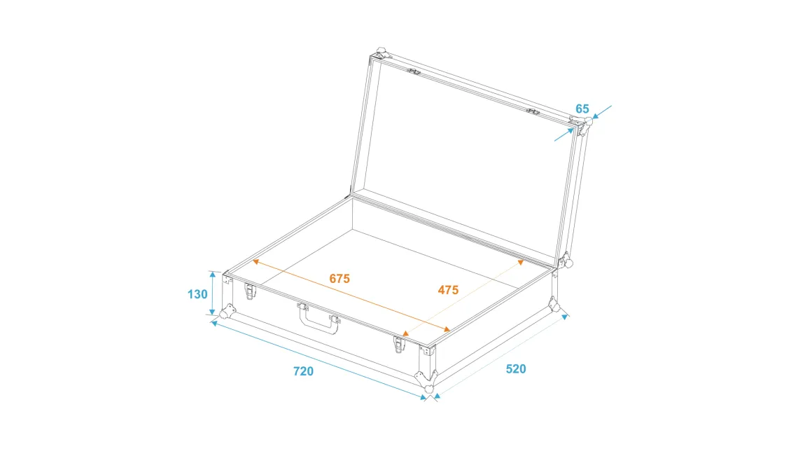 Roadinger Universal-Koffer-Case Pick 70x50x17cm