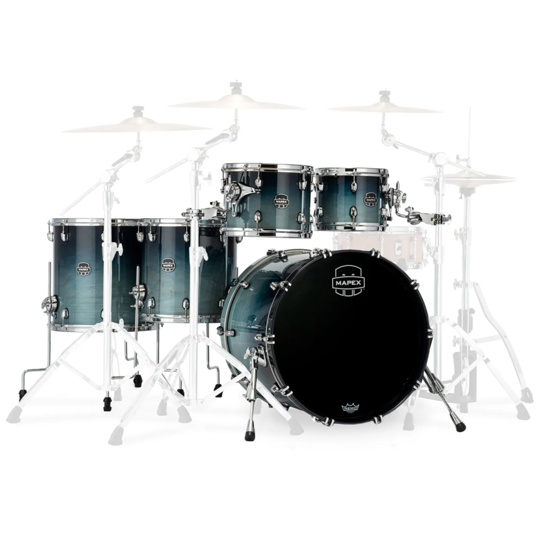 Mapex Saturn Studioease Shellset Teal Blue Fade