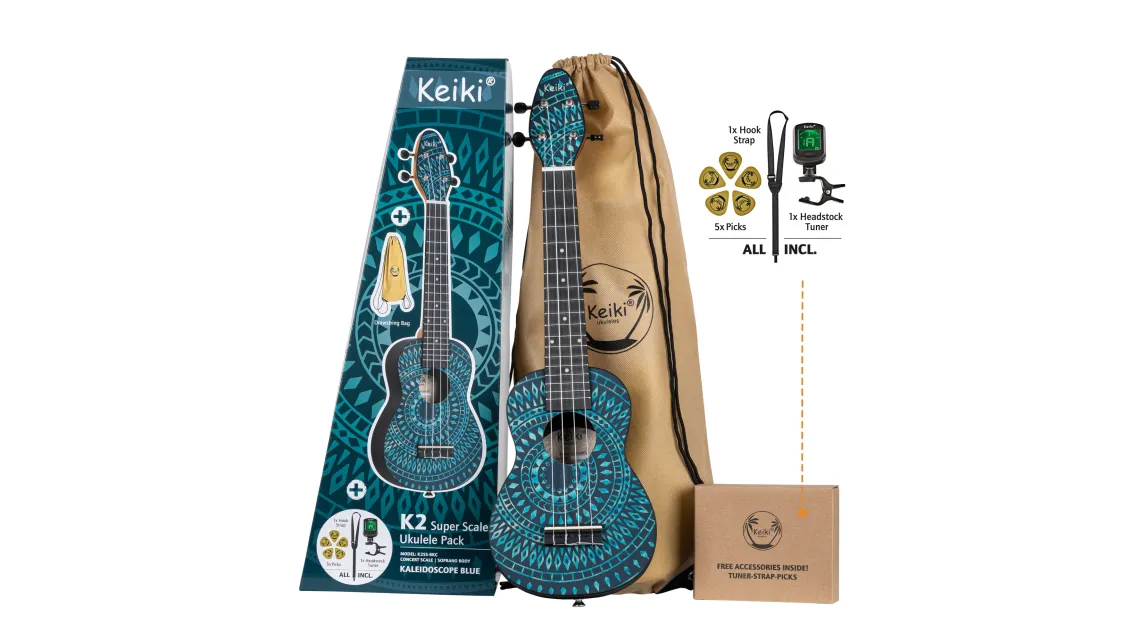 Ortega Keiki K2SS-BKC Ukulelen Set
