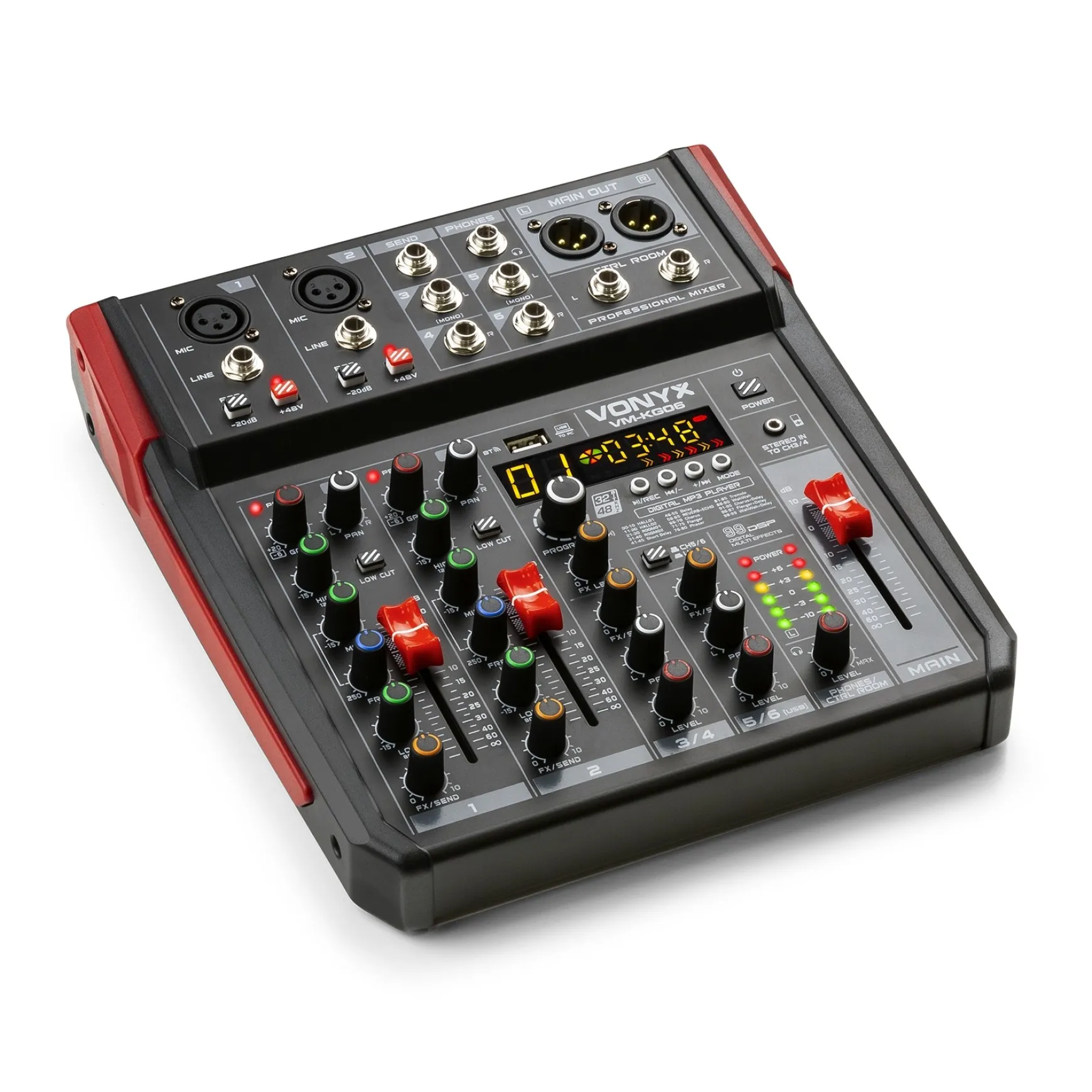 Vonyx VM-KG06 6-Kanal Mixer mit Bluetooth