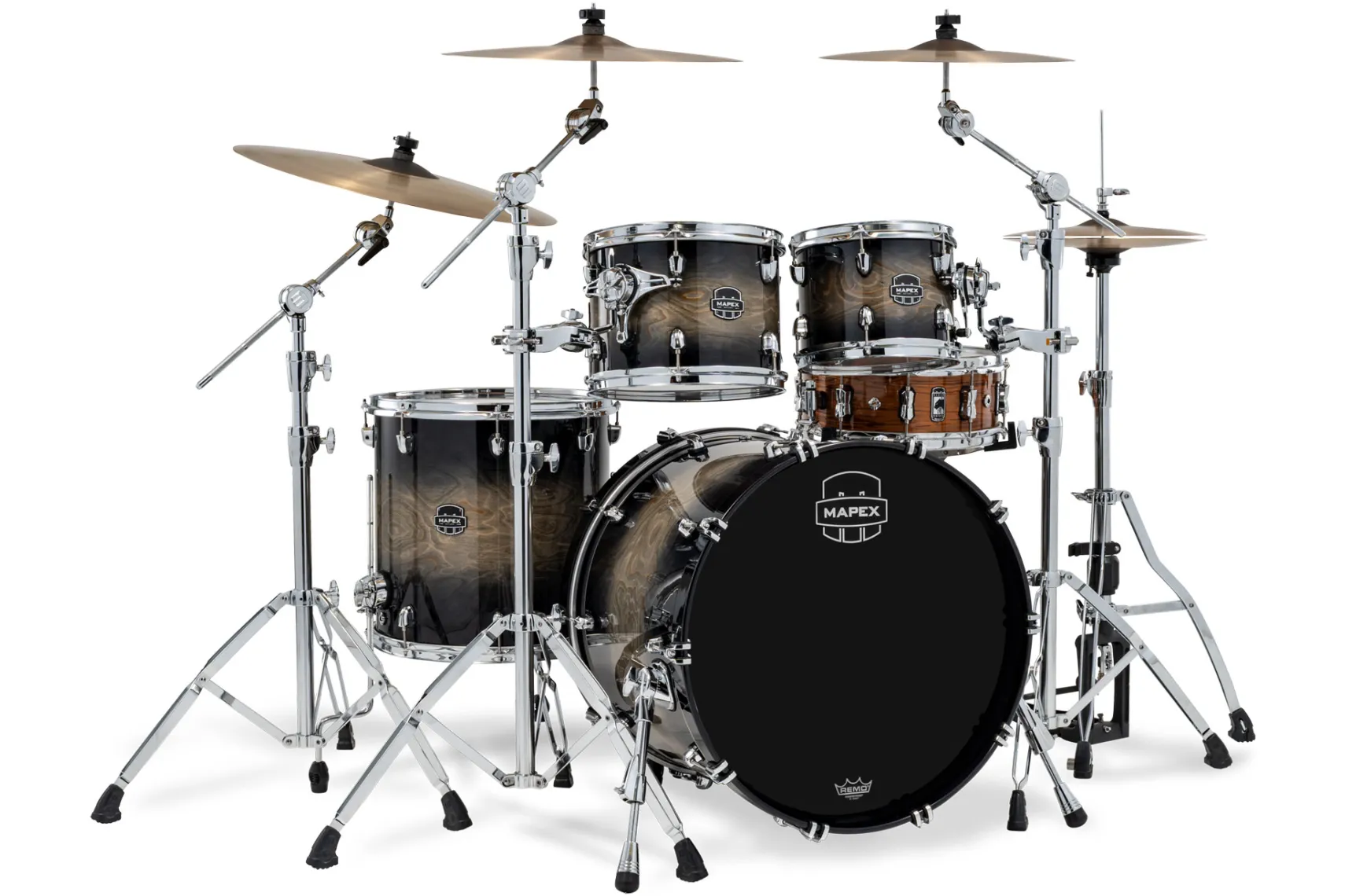 Mapex Saturn VI Rock Shellset Black Ink Burst
