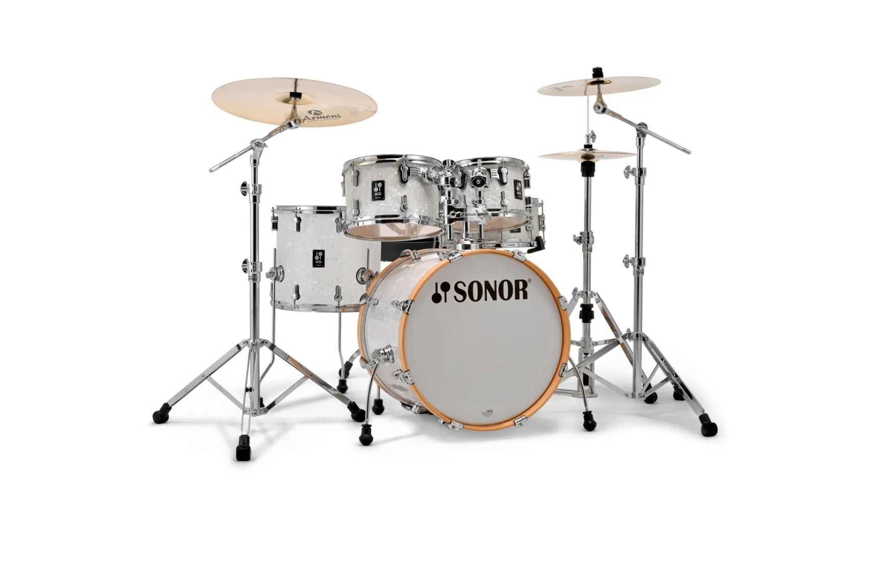 Sonor AQ2 Studio Set White Pearl Bundle inkl. Hardware-Set und Hocker