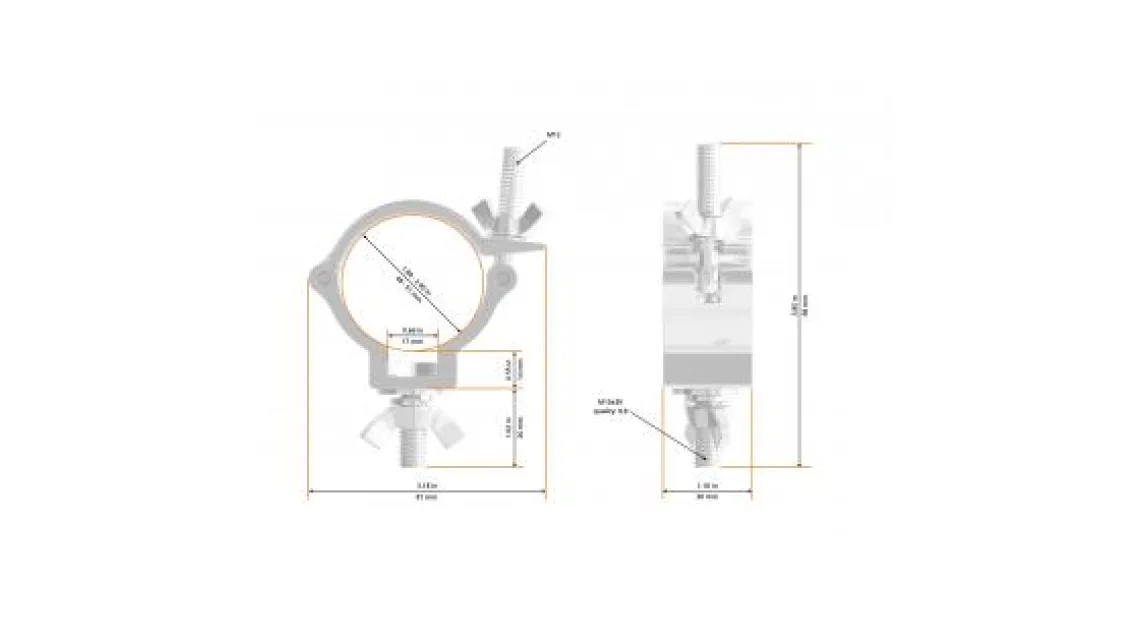 Global Truss 812-B Halbschelle schwarz