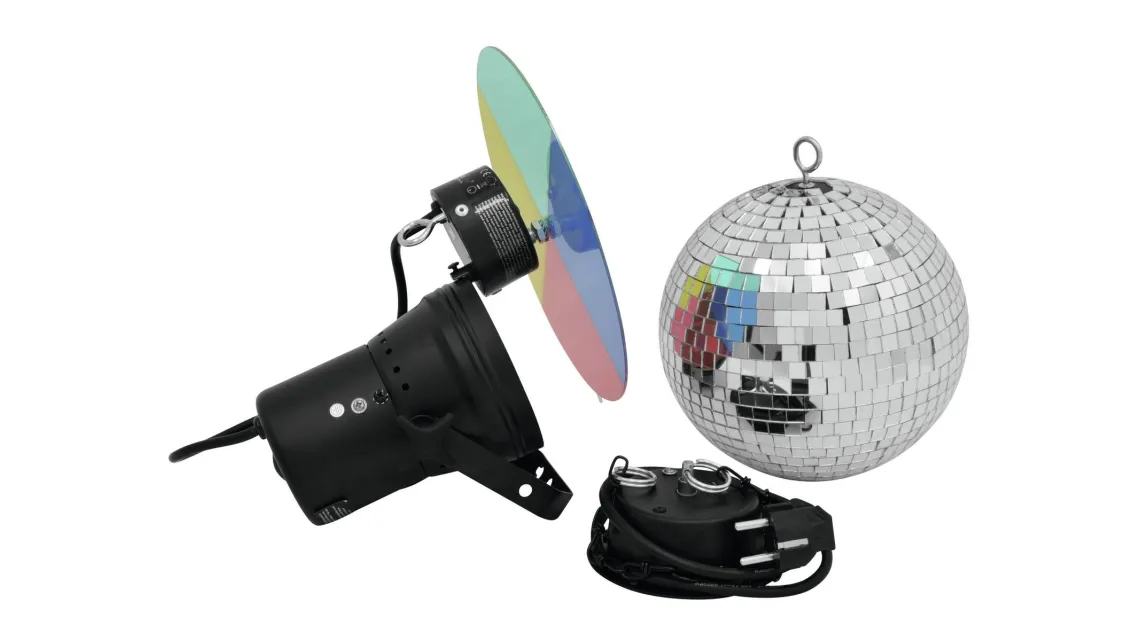 Eurolite Spiegelkugelset 20cm mit Pinspot