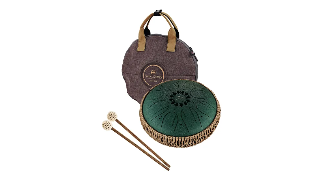 Meinl Sonic Energy Medium Octave Steel Tongue Drum 10" Dark Green