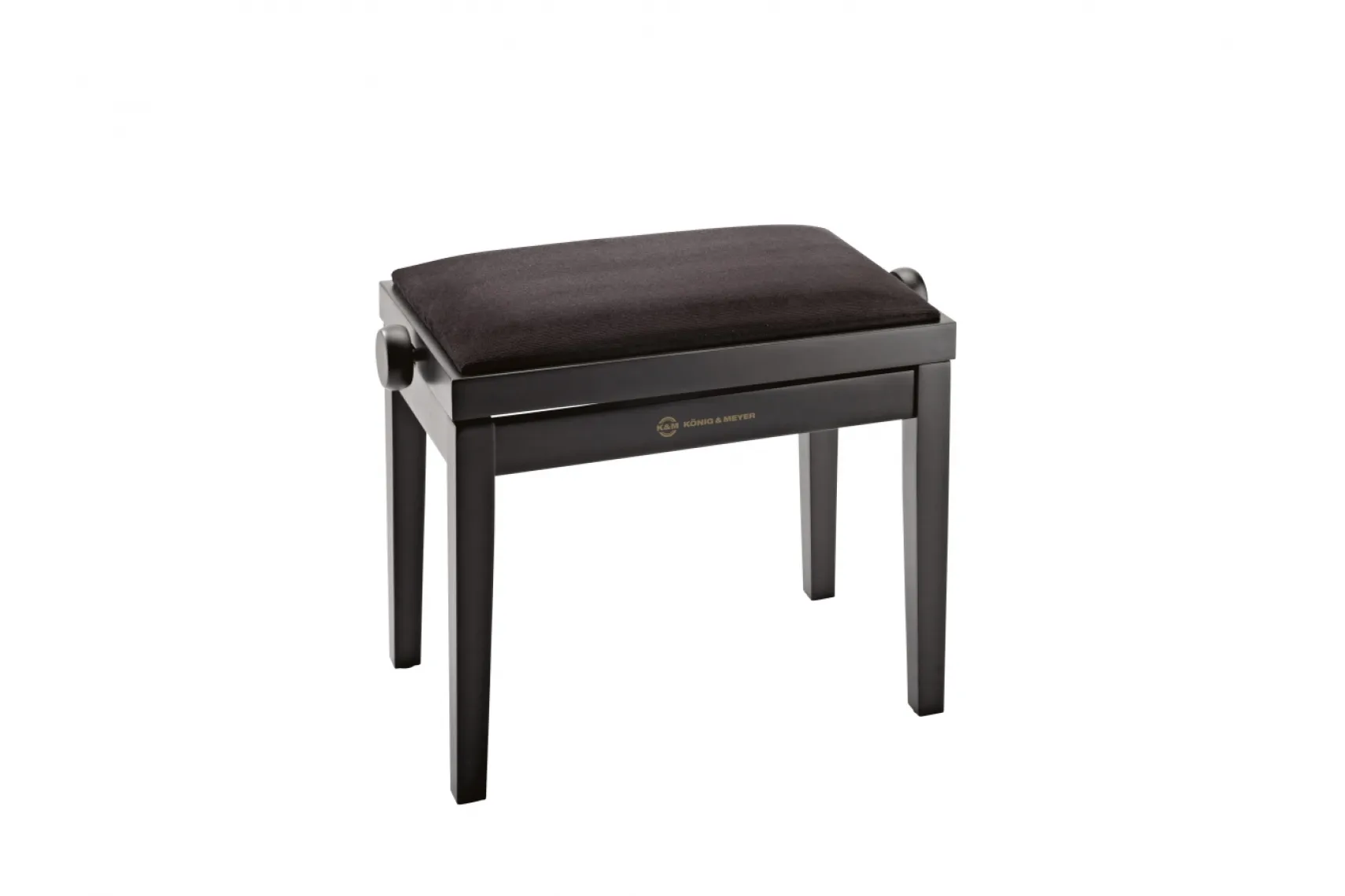 K&M 13900 Klavierbank - Bank schwarz matt, Sitz Samt sc