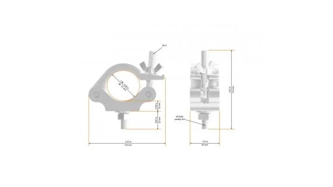 Global Truss 823-B Half Coupler black